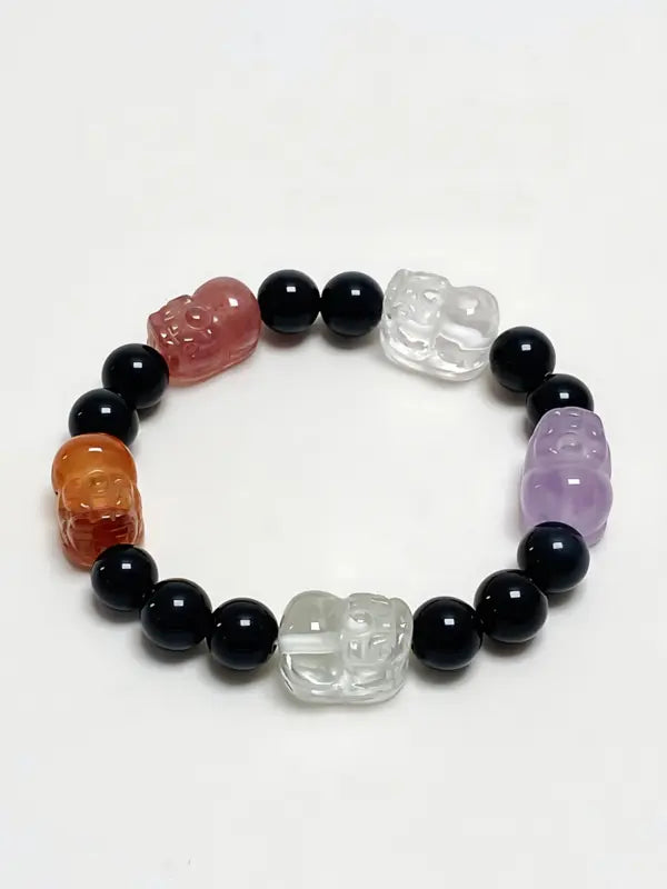 Vortessia Pi Xiu Obsidian & Crystal Wealth Bracelet