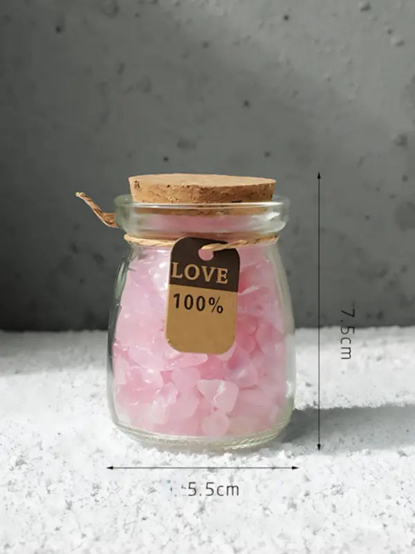 Natural Crystal Chips De-Magnetization Stone Wish Bottle