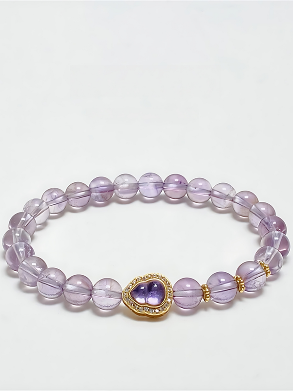 Lucky Gourd Amethyst Bracelet – Love & Positive Energy